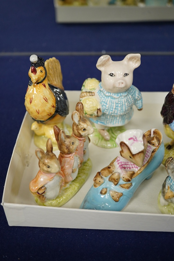 Five Beswick Beatrix Potter characters, and six later Beswick Beatrix Potter figures. (11) largest 11cm high.